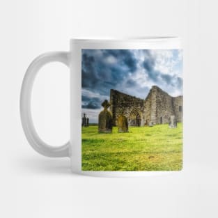 Clonmacnoise monastery ruins on the Shannon in Ireland Mug